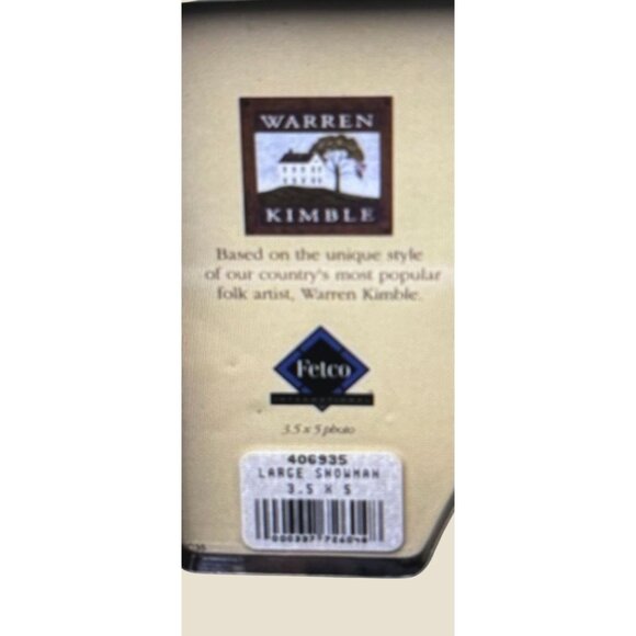 NEW Warren Kimble Collection Folk Art Snowman Picture Frame 5"x7" Winter Theme B - Picture 9 of 9